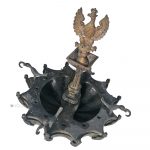 Decke Kernzenleuchter Gehänge Bronze antik alt 14870gr. 56cm