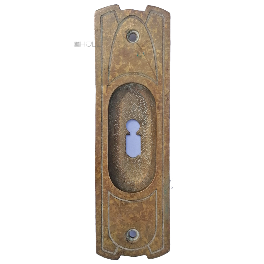 Tür Griffmuschel Jugendstil alt Schiebetür Schlüsselschild 4.3x15