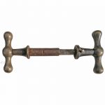 Kastenschloss Türknauf Garnitur antik Biedermeier Kugel alt 7.5er Vk