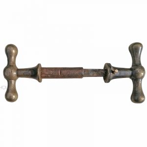 Kastenschloss Türknauf Garnitur antik Biedermeier Kugel alt 7.5er Vk