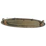 Briefklappe Jugendstil Avantgarde alt vernickelt Briefschlitz oval 25cm