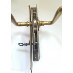 Türschloss antik Jugendstil mit Türdrücker Garnitur Schlüssel 78 mm