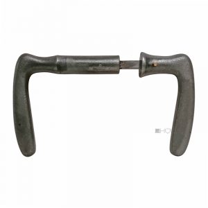 Türdrücker Kastenschloss Haustür 1920er alt Türklinken Eisen 20.4mm 9er Vk