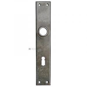 Langschild Avantgarde Bauhaus alt Stahl Türdrücker 41x227-19x72