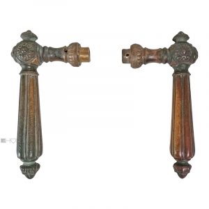 Haustür Türdrücker antik Würfel Blüte schwer alt 17mm 9er Vk