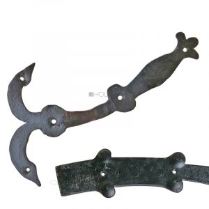 Schmiedeteile Tür Beschlag alt schwarz Zierband