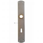 Langschild 1920er halbrund Türdrücker alt 17.5mm 72