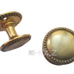 Türknauf antik Messing golden Türgriff Ziehgriff Perlenband 55mm