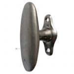 Fensterolive oval alt Stahl Eisen Fenstergriff Art Deco 78/46/43