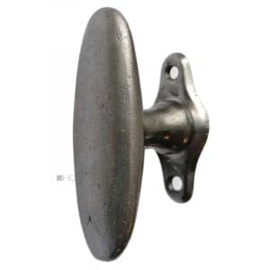 Fensterolive oval alt Stahl Eisen Fenstergriff Art Deco 78/46/43
