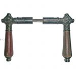 Türdrücker Jugendstil Eisen Taube alt Türklinken 18.8mm 8er Vk