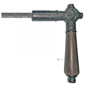 Türdrücker antik Jugendstil Eisen Türklinke alt Taube 18.7mm 8er Vk