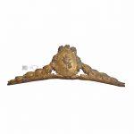 Bronze Supraporte Möbel Beschlag antik feuervergoldet Rosen 43 cm