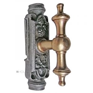 Basküle Fenstergetriebe antik AP Fensterolive Kugel alt Links Einreiber