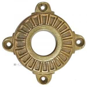 Drückerrosette antik Strahlen Türdrücker Messing alt 16mm