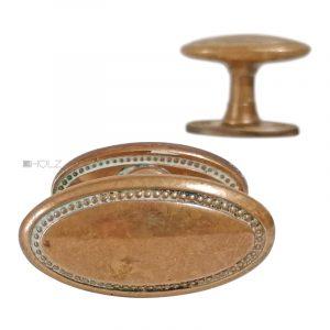 Fensterolive Art Deco oval Perlen Fenstergriff 67mm 43
