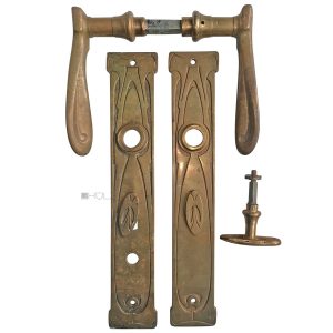 Tür Drückergarnitur alt Jugendstil gotik prächtige Türgriffe 68mm 10/9er Vk