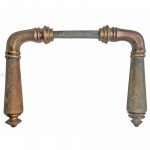 Türdrücker Jugendstil alt polygon antik Türklinken 16.8mm 8/9er Vk