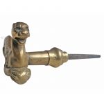 Prächtiger Türdrücker antik Fabelwesen Löwe Seerose alt Türklinke