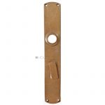 Langschild 1920er halbrund alt Messingguss Türdrücker Haustür 21.3mm 80