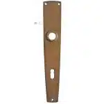 Langschild Jugendstil alt Avantgarde halbrund Türdrücker 16.6mm 80