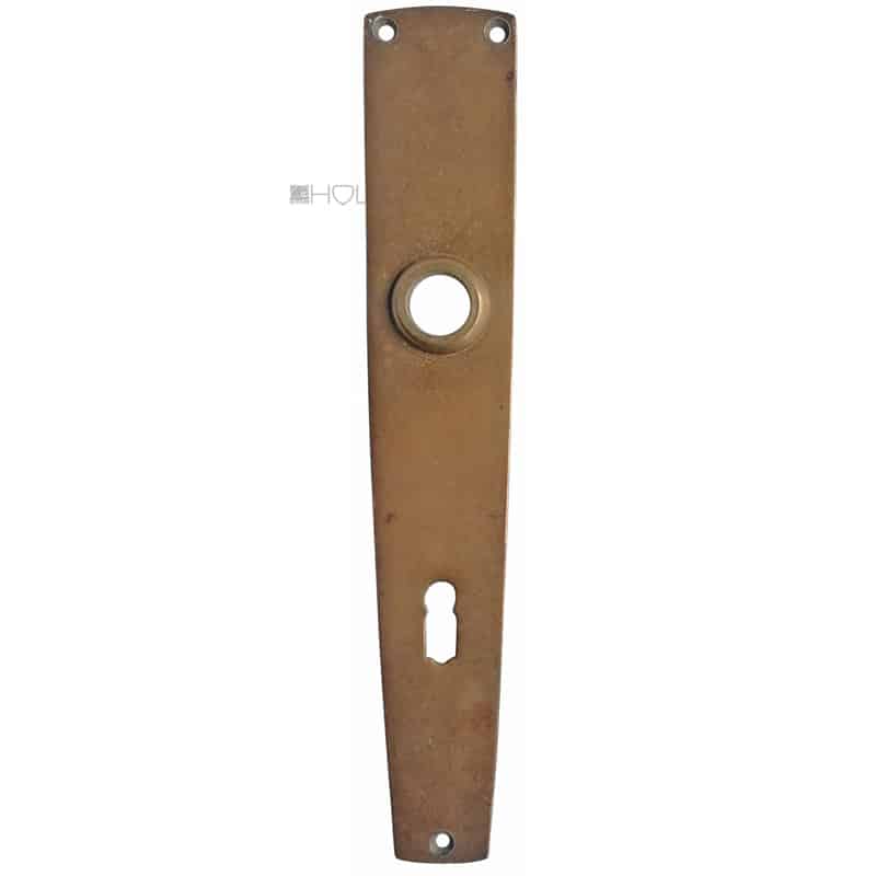 Langschild Jugendstil alt Avantgarde halbrund Türdrücker 16.6mm 80