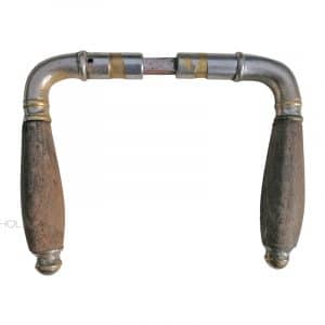 Türdrücker Jugendstil Avantgarde alt Tonne Ebenholz vernickelt 15.3mm 8er Vk