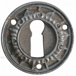Tür Schlüsselschild antik alt Blattkranz Eisen Schlüsselrosette 47mm