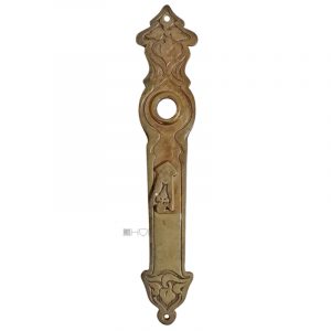 Tür Langschild Jugendstil floral alt Türdrücker 16.2mm 64