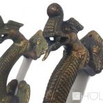 Bronze Stoßgriffe antik Asiatika Drachen Türgriffe Paar alt