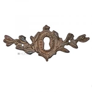 Bronze Möbel Schlüsselschild alt Lorbeer Perlen 105mm