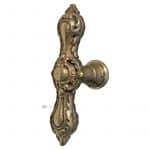 Basküle Fensterolive antik Fenstergetriebe Fenstergriff neo barock alt 87mm