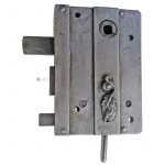 Tür Kastenschloss rechts antik Eichenlaub alt 58/10/83