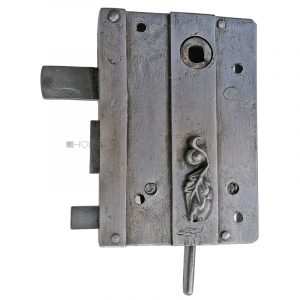 Tür Kastenschloss rechts antik Eichenlaub alt 58/10/83