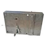 Biedermeier Kastenschloss groß verdeckte Falle antik alt Tür links 70/6.5/60