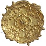 Bronze Möbel Rosette antik neo barock feuervergoldet Schale 13cm