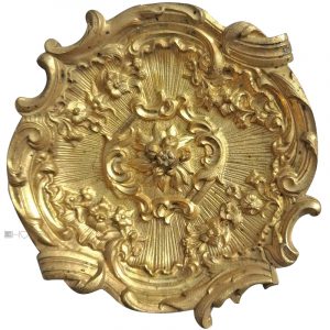 Bronze Möbel Rosette antik neo barock feuervergoldet Schale 13cm