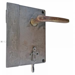 Tür Kastenschloss antik hochstehend links alt Türdrücker 57/83
