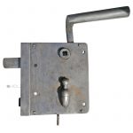 Tür Kastenschloss Knebeldrücker Eichel antik alt 74/8/72