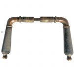 Türdrücker Jugendstil alt polygon Horn Türklinken 15.3mm 8er Vk