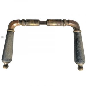 Türdrücker Jugendstil alt polygon Horn Türklinken 15.3mm 8er Vk