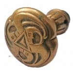 Türknauf Jugendstil alt Türgriff Stern 46mm 9er Vk