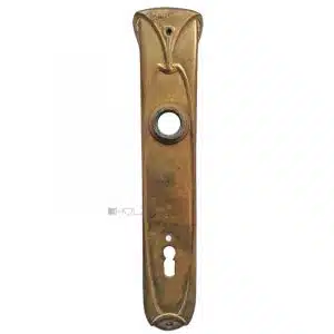 Langschild Jugendstil alt Türdrücker 17.1mm 96