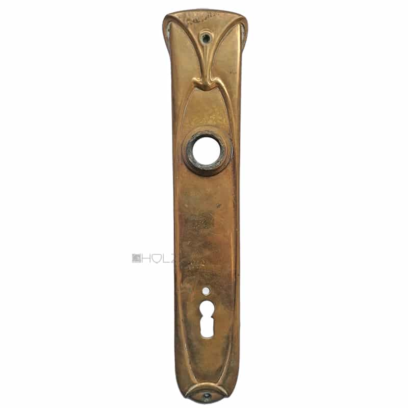 Langschild Jugendstil alt Türdrücker 17.1mm 96