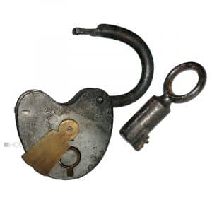 Vorhängeschloss antik alt Stahl Padlock