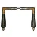 Türdrücker antik Jugendstil rund alt Ebenholz Ring 15.7mm 8er Vk