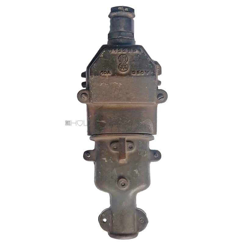 Starkstrom Stecker Eisen oliv Militaria alt 10A 380V