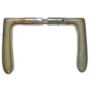 Türdrücker 1920er alt Messing vernickelt 15mm 8er Vk