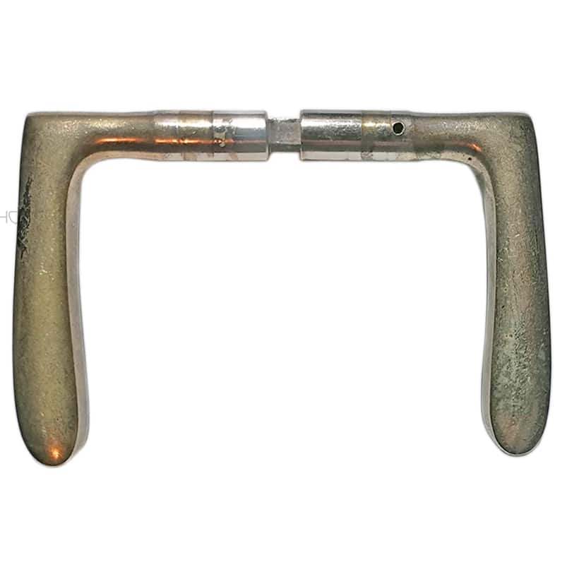 Türdrücker 1920er alt Messing vernickelt 15mm 8er Vk