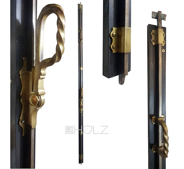 Basküle antik Jugendstil Fenster Riegel Messing fein alt 146 cm